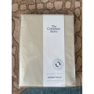 THE COMPANY STORE Legends Hotel Supima Cotton XTR DP Fitted Sheet Oatmeal NEW